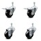 Service Caster 3.5 Inch Hard Rubber Swivel 10mm Threaded Stem Caster Total Lock Brake, 2PK SCC-TSTTL20S3514-HRS-M1015-2-S-2 - alternate 1